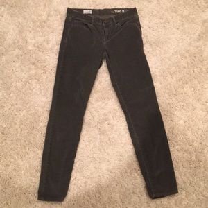 Gap grey corduroy skinny jeans
